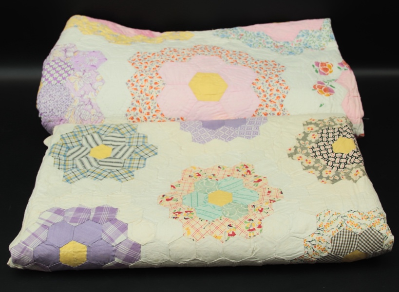 Lapptäcken, ett par, 1900-tal.