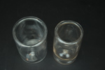 Konservburkar, 3 st, glas, 1800-tal.