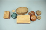 Skrin och dosor, trä, allmoge, 1800/1900-tal.