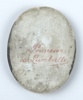 Medaljongporträtt föreställande Princesse de Lamballe, handmålat porslin, otydligt signerad, 1800-tal.
