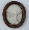 Medaljongporträtt föreställande Princesse de Lamballe, handmålat porslin, otydligt signerad, 1800-tal.