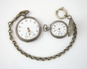 Fickur, 2 st, silver 800, bl.a Borel, 1800/1900-tal.