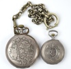 Fickur, 2 st, silver 800, bl.a Borel, 1800/1900-tal.