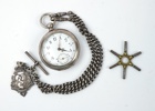 Fickur med kedja, silver, Tyskland/England, 1800/1900-tal.
