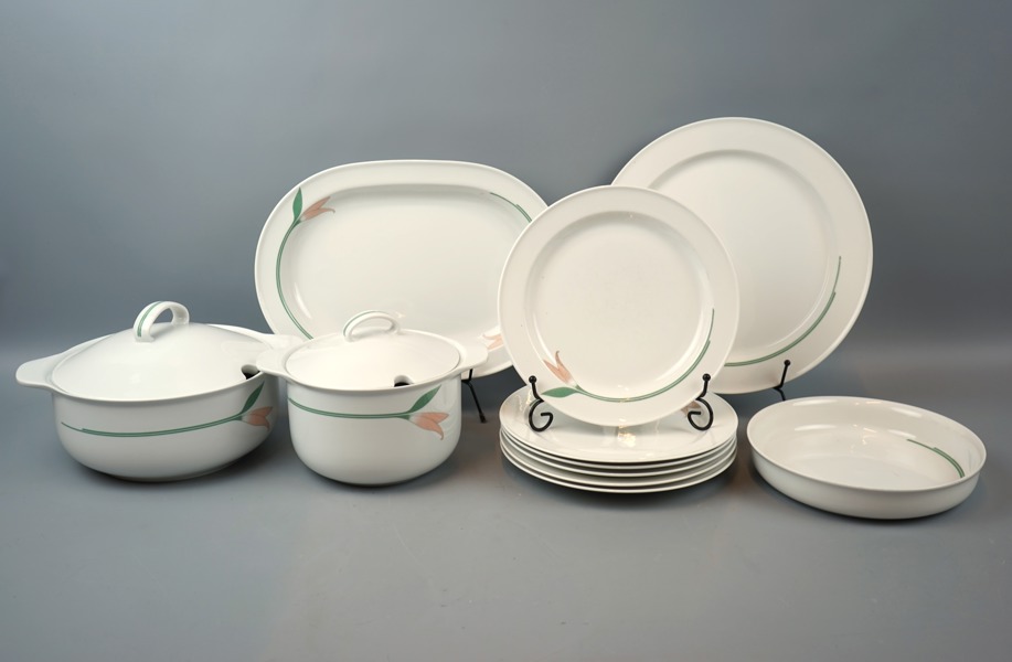 Servisdelar, 11 delar, porslin, ''Diamant Lili'', Rörstrand.