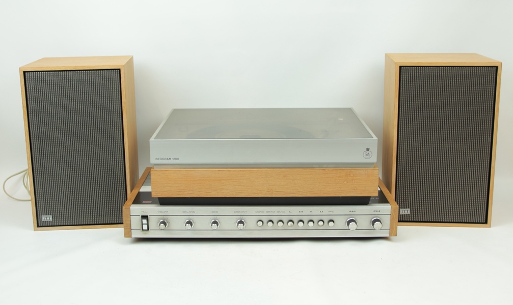Bang & Olufsen, skivspelare, BeoGram 1800, ITT Schaub-Lorenz, stereo 4000L, högtalare, ITT 4015.