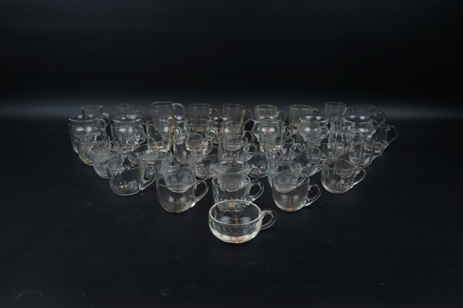 Punschglas och glöggbägare, ett parti, 1900-tal.