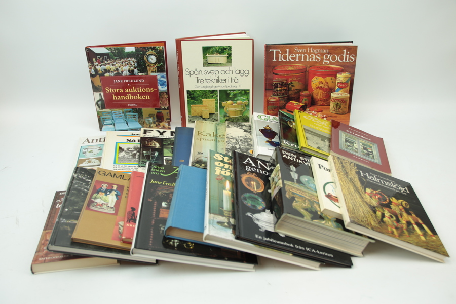 Böcker om antikt m.m, ett parti, 1900-tal.