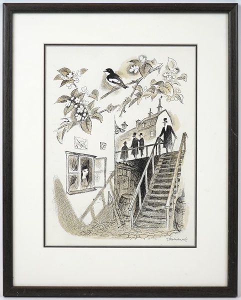 Gunnar Brusewitz, blandteknik, signerad.