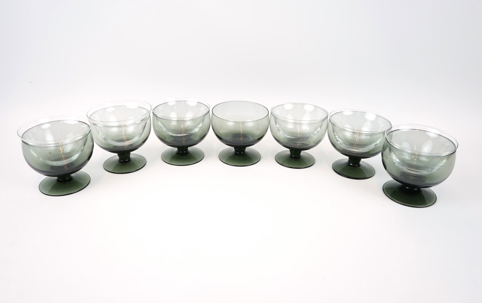 Räkskålar, 7 delar, glas, Reijmyre.