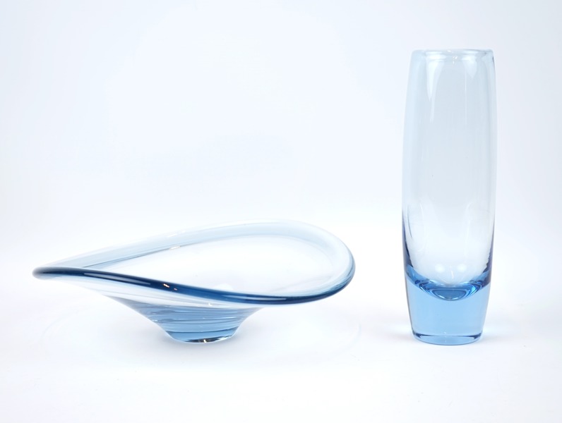 Per Lütken, Fat och vas, glas, Holmegaard.