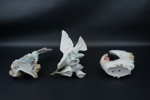 Figuriner, 3 st, porslin, bl.a NAO.