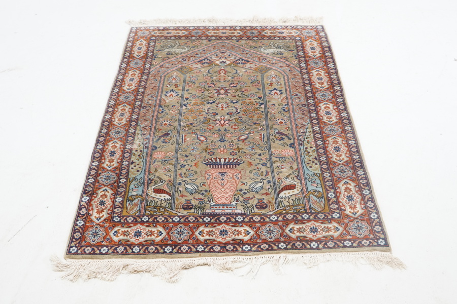 Matta, orientalisk, handknuten, ull.