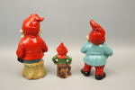 Tomtar, 3 st, lergods, bl.a ILAB.