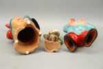 Tomtar, 3 st, lergods, bl.a ILAB.