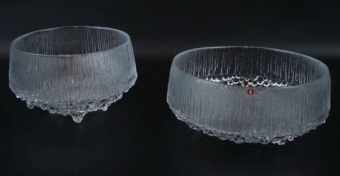 Tapio Wirkkala, skålar, 2 st, "Ultima Thule", Iittala, 1968.