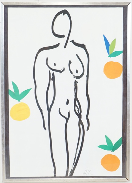 Henri Matisse, "Nu aux oranges", affisch, monogramsignerad i trycket.