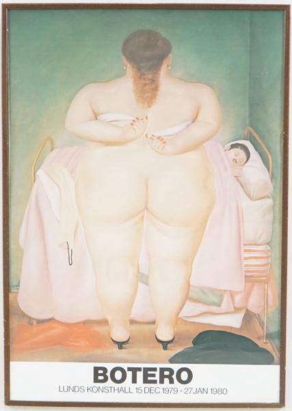 Fernando Botero, "The Morning After", utställningsaffisch, Lundskonsthall 1979-1980.