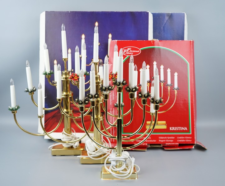 Elljusstakar, 3 st, bl.a Konstsmide.