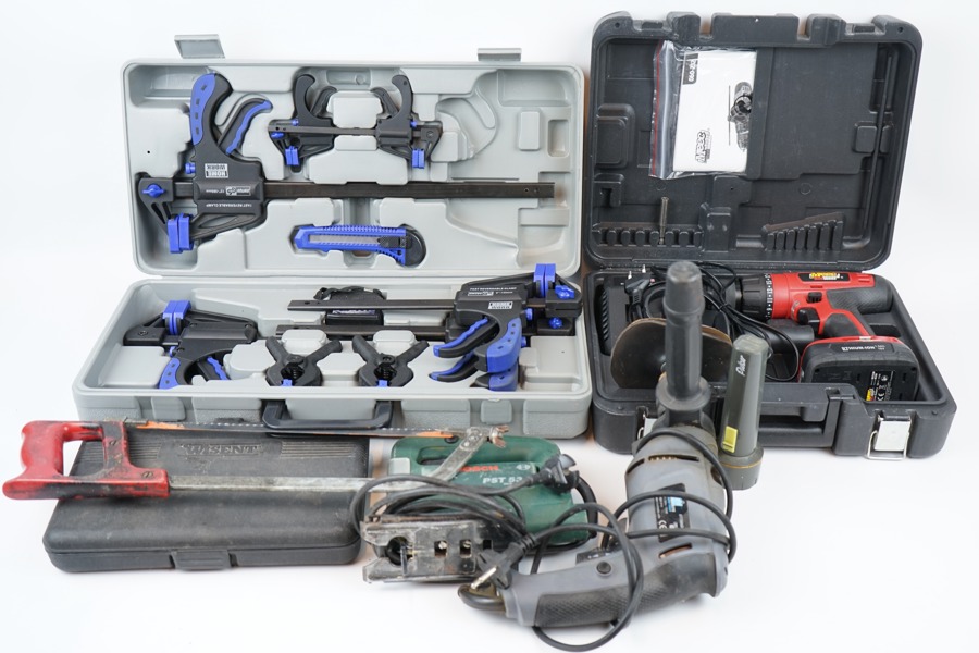 Sticksåg m.m, 5 delar, bl.a Bosch.