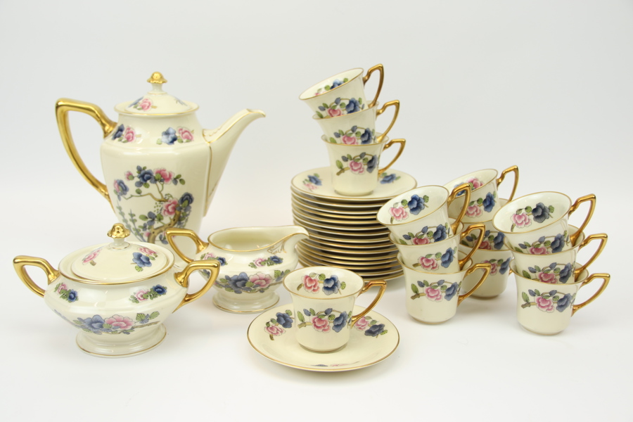 Moccaservis, 16 delar, porslin, Ivory, Rosenthal.