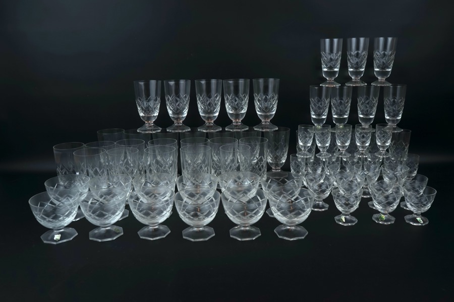 Glasservis, 71 delar, Kosta, 1900-tal.