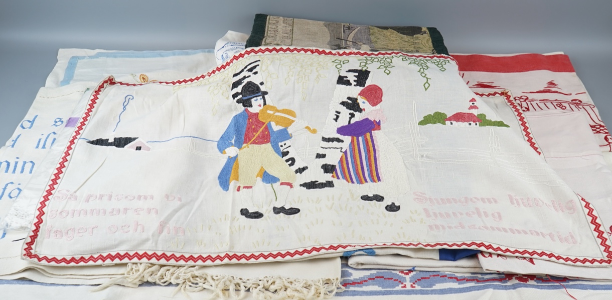 Dukar och bonader, ett parti, 1900-tal.