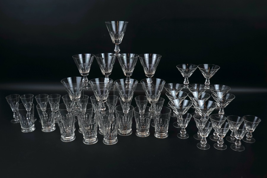 Glasservisdelar, 49 delar, Johansfors.