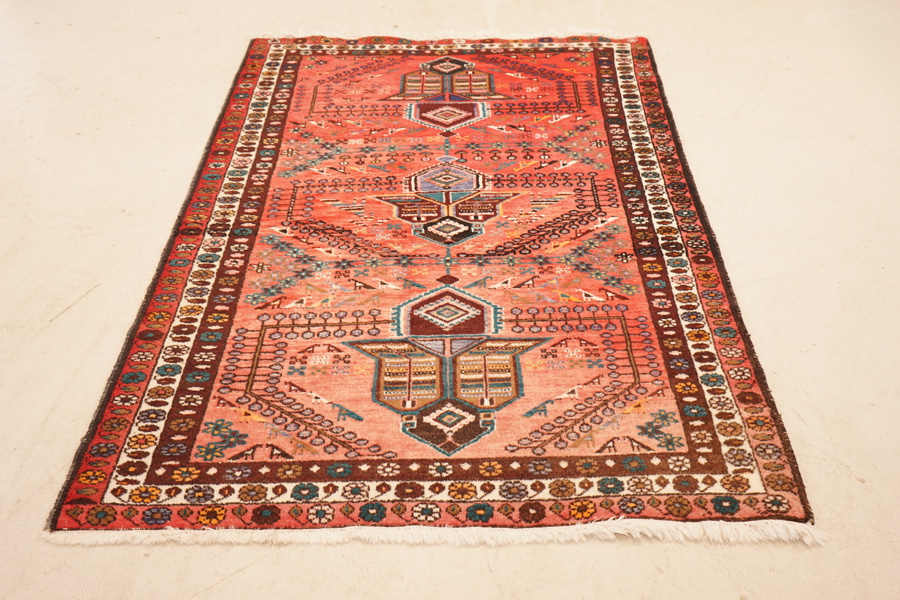 Matta, orientalisk, handknuten, ull.