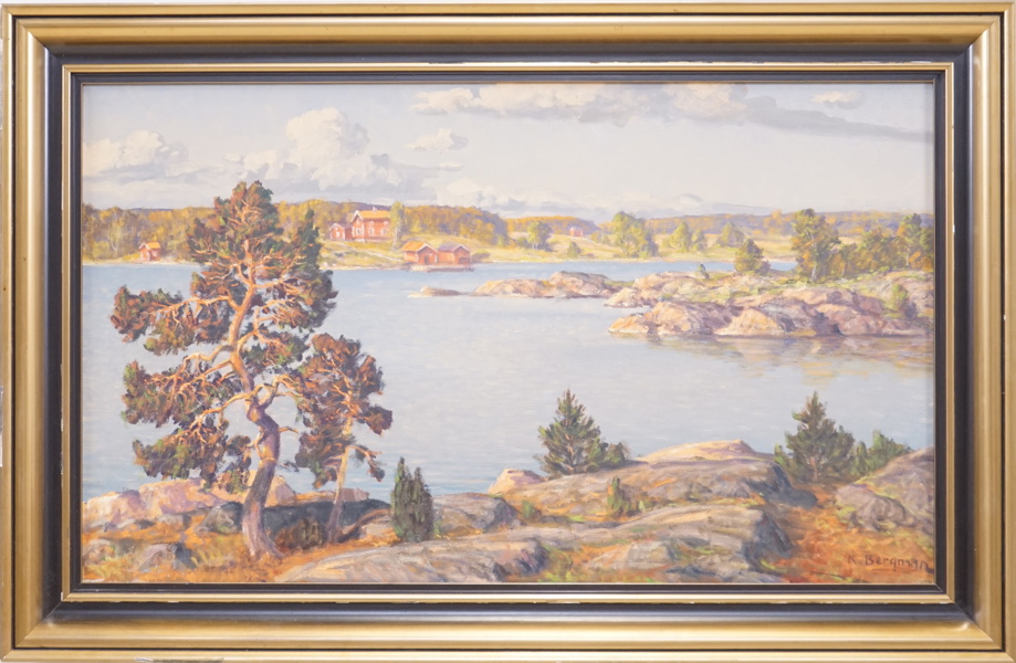 Karl Bergman, olja på duk, signerad.