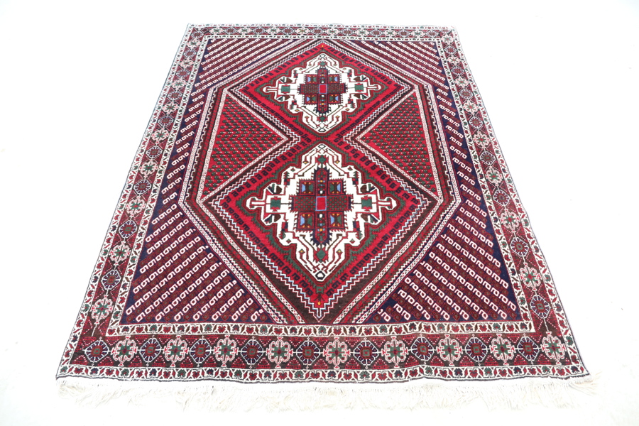 Matta, orientalisk, handknuten, ull.