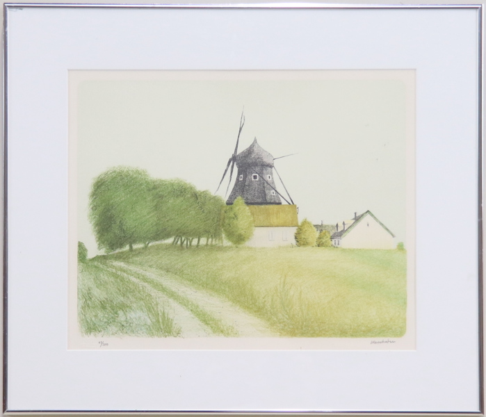 Stig Wernheden, litografi nr 63/300, signerad.