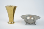 Vas och skål, mässing/tenn, Ystad Metall och Ystad Tenn.