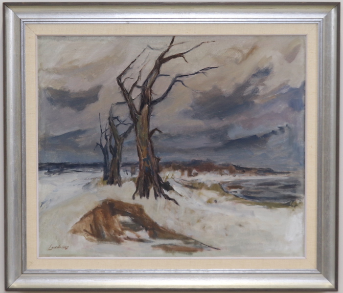 Bertil Landelius, olja på duk, signerad.