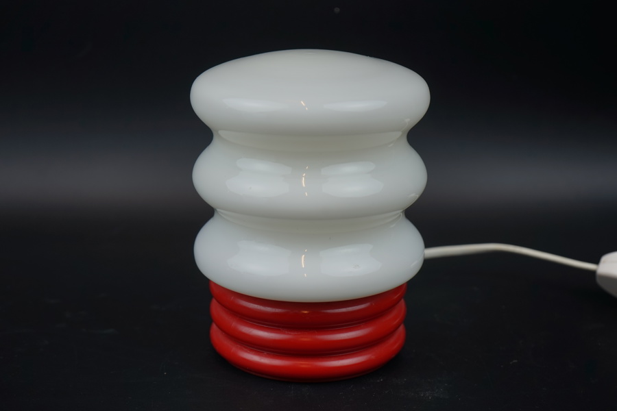 Bordslampa, glas/plast, typ 4516, Graewe, 1960/70-tal.