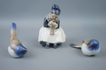 Figuriner, 3 st, porslin, Royal Copenhagen och Bing & Gröndahl.