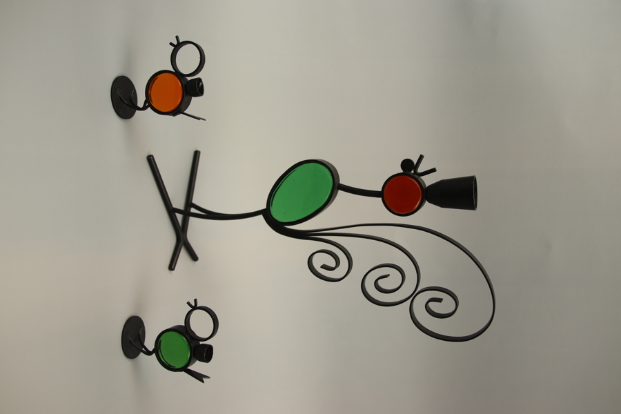 Gunnar Ander, ljusstakar, 3 st, metall/glas, Ystad Metall.