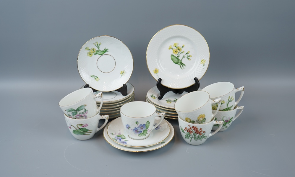 Bing & Gröndahl, kaffeservis, 14 delar, porslin.