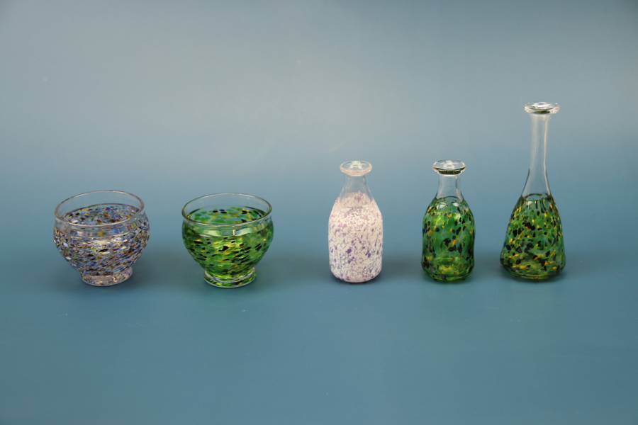 Jens Eltorp, miniatyrer, 5 st, glas.