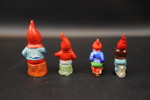 Tomtar, 4 st, keramik, 1900-tal.