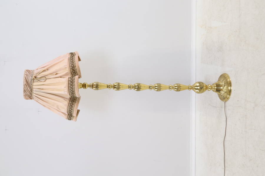 Golvlampa, metall/textil.