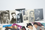 Vykortssamling, filmstjärnor, Elvis Presley, Edith Piaf , Tommy Steele med flera.