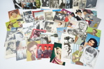 Vykortssamling, filmstjärnor, Elvis Presley, Edith Piaf , Tommy Steele med flera.