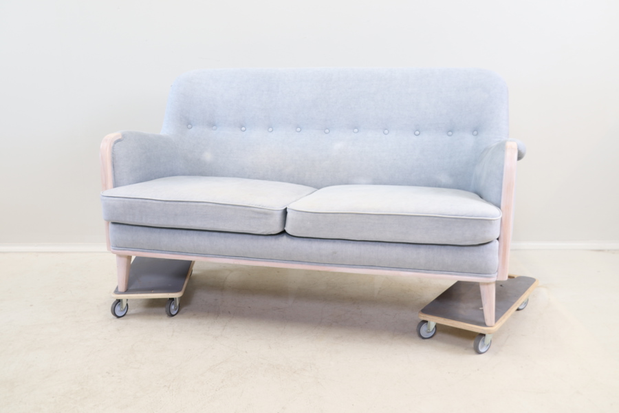 Soffa, textil/trä, 1900-tal.