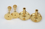 Miniatyrljusstakar, 4 st, förgylld mässing, Skultuna.