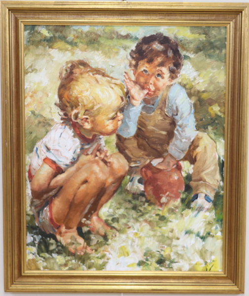 Charles Roka, olja på duk, signerad.