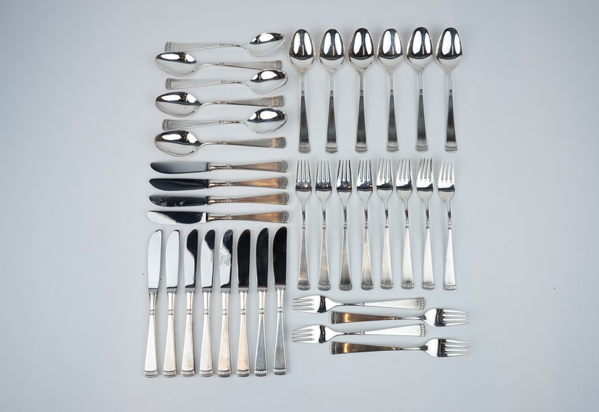 Bestickservis, 36 delar, nysilver, Auerhahn 90.