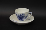 Kaffeservisdelar, 17 delar, porslin, "Blå blomst", Royal Copenhagen.