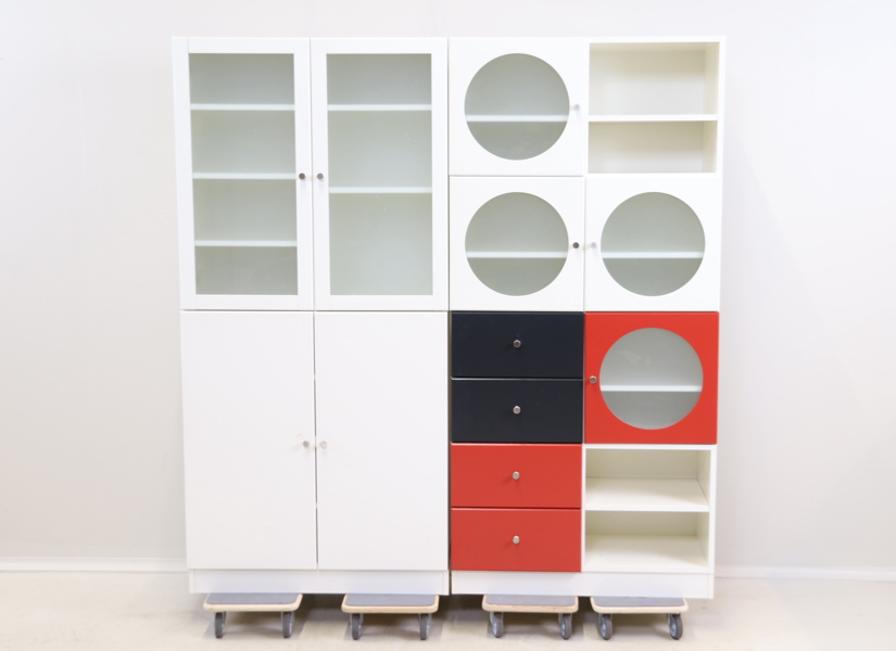 Anne Krook, hyllsystem, 4 sektioner, Horreds, 2000-tal.