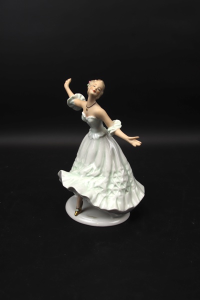 Figurin, ballerina, porslin, Wallendorf.